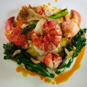 Garlic Butter Poached Maine Lobster